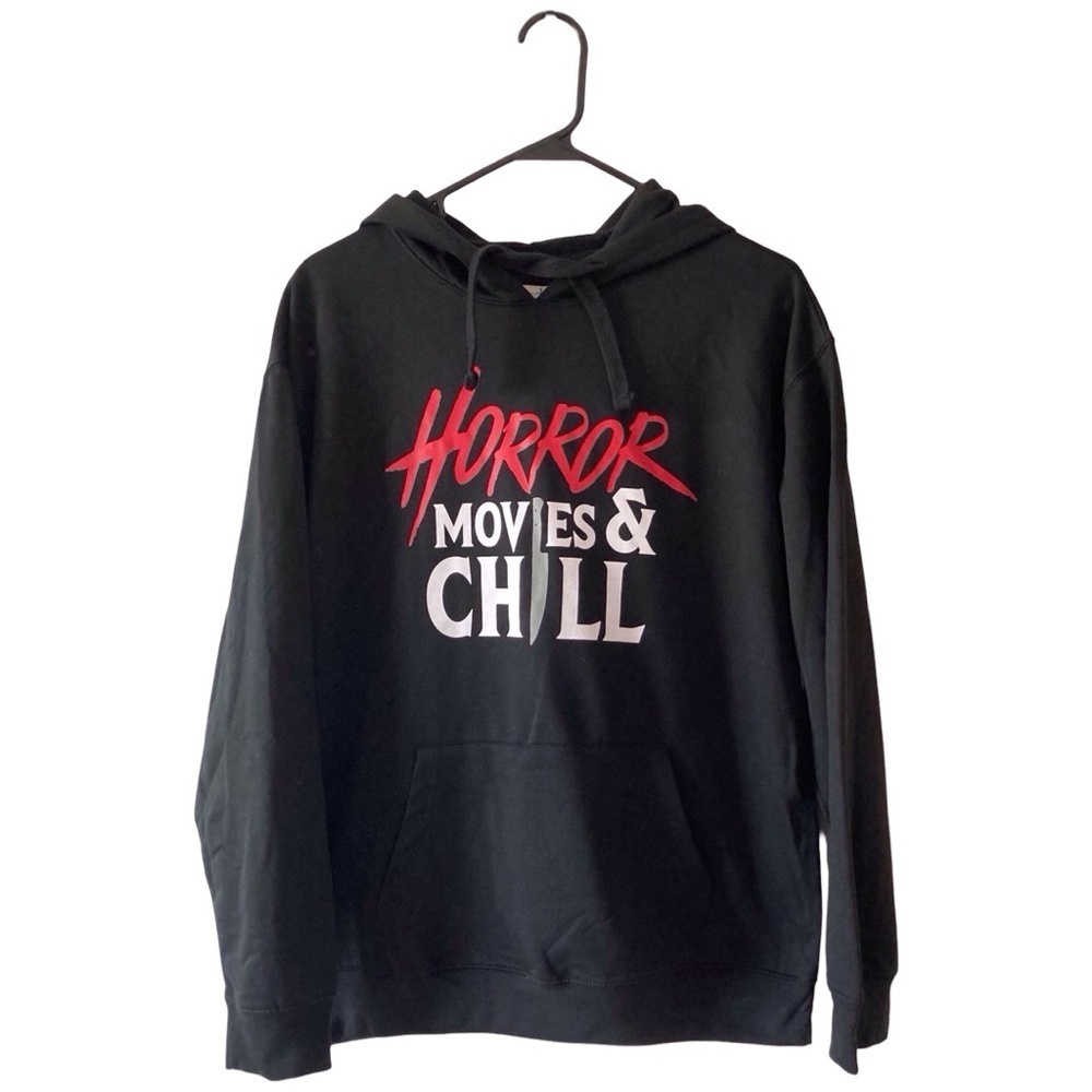 Horror Movies & Chill Hoodie L – Black Graphic New without tags. Women’s